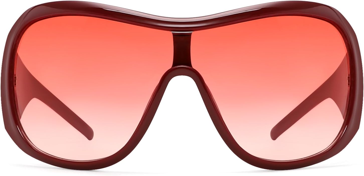 Red Oversized Sunglasses