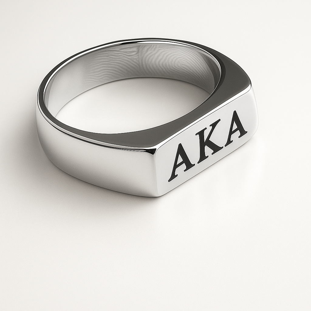 Imperial Legacy Minimalist Horizontal Signet Ring – AKA Silver Edition