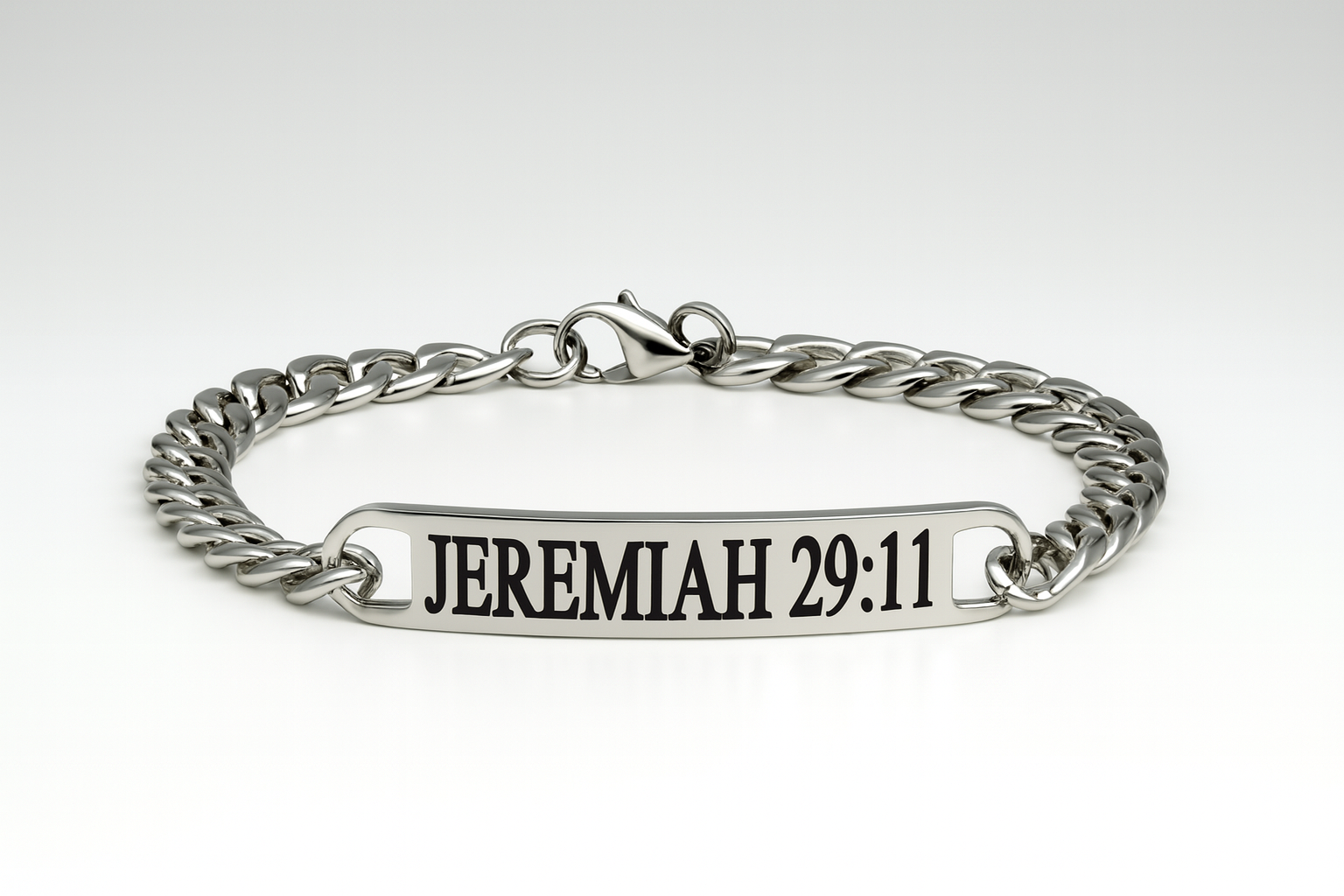 Jeremiah 29:11 Legacy Cuban Bracelet – Silver Edition