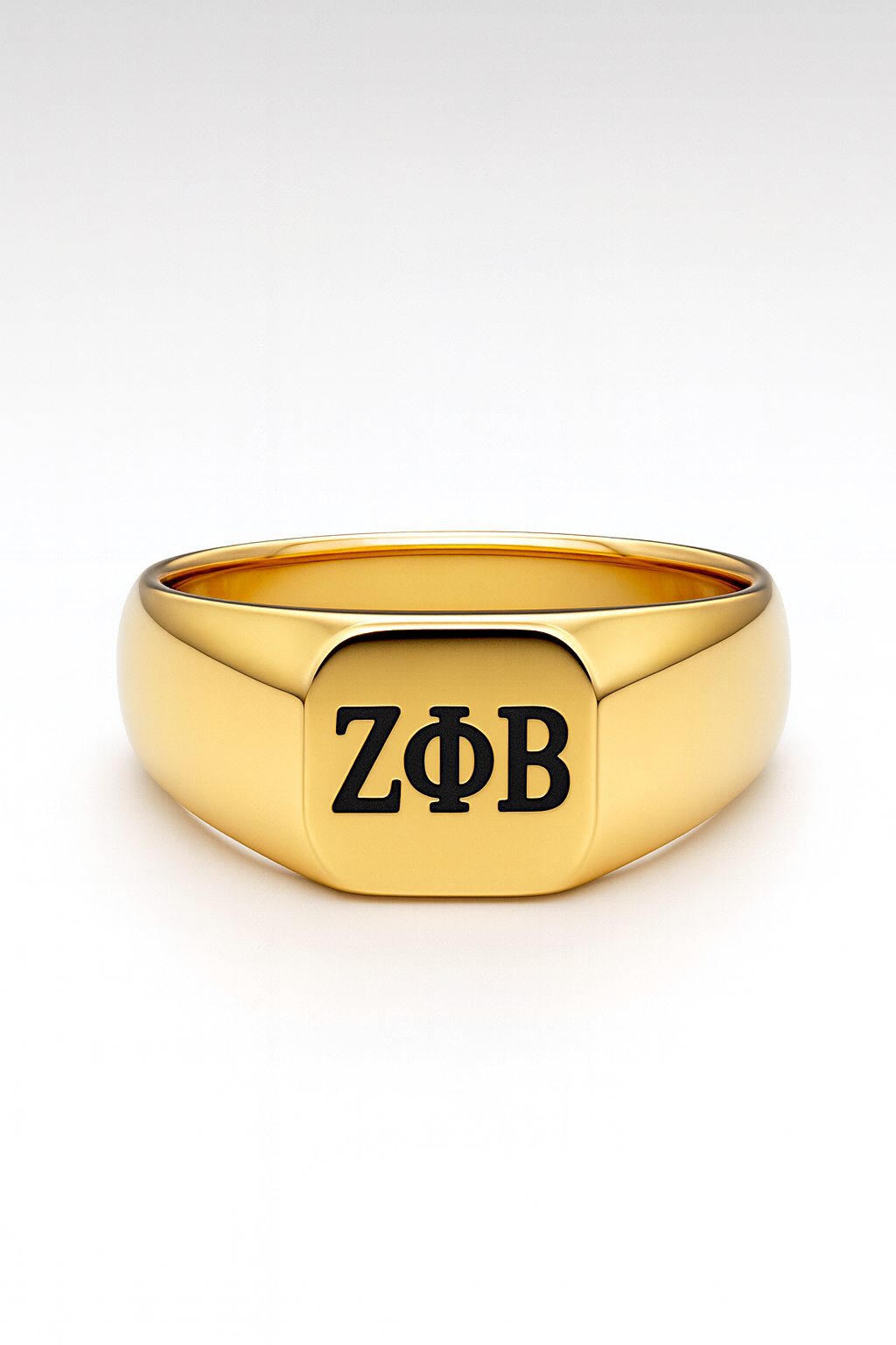 Zeta Prestige Golden Square Signet Ring