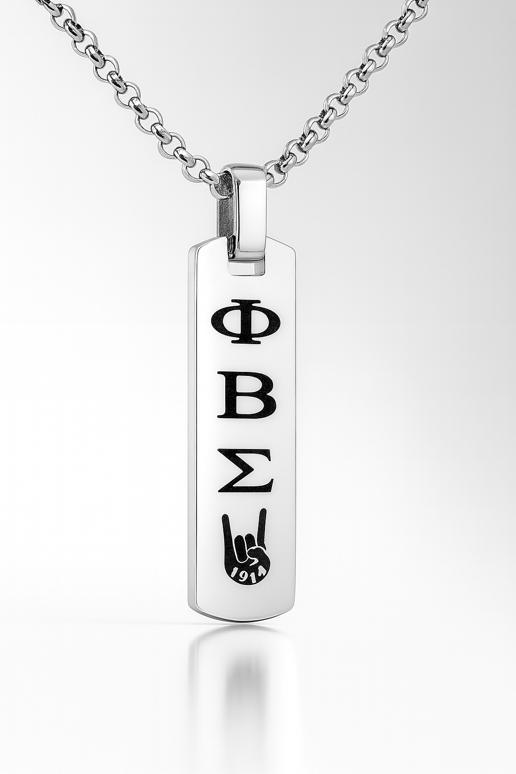 Imperial Legacy Vertical Bar Necklace – Sigma Silver Edition