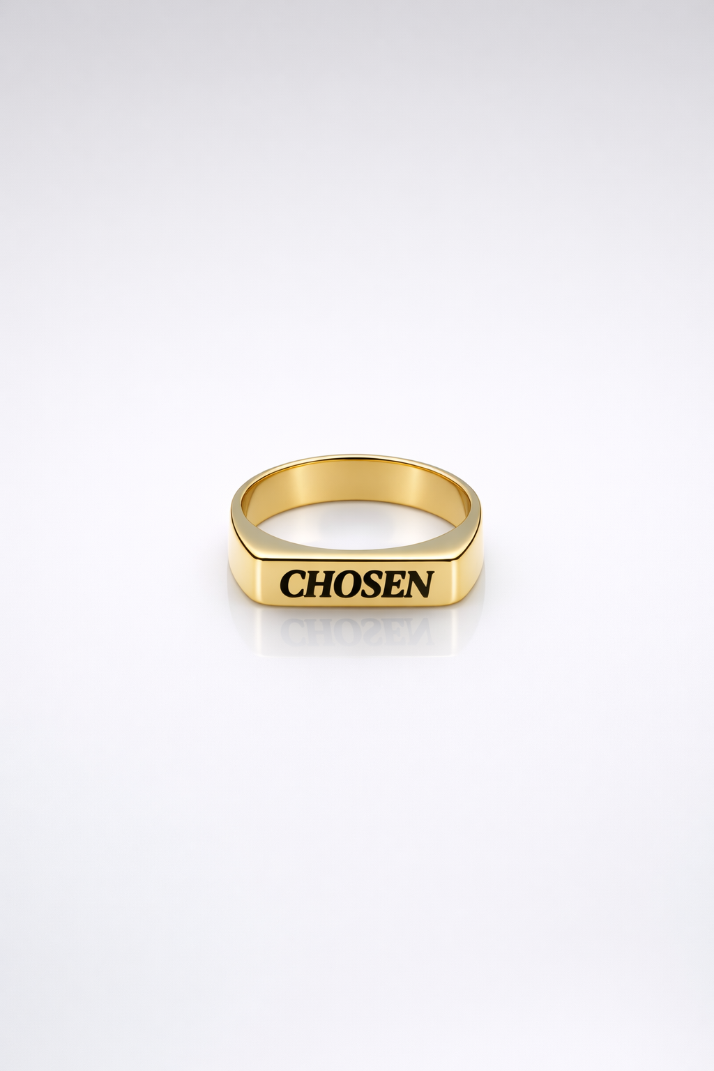 Chosen Signature Horizontal Signet Ring – Gold Edition