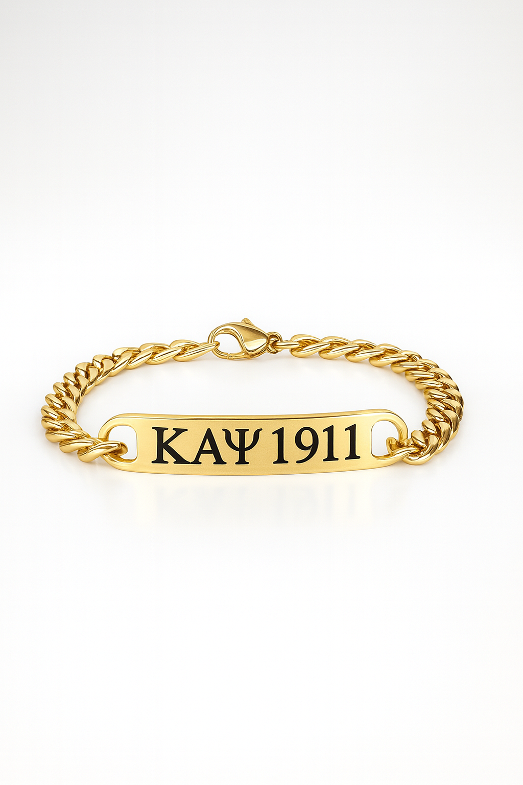 Legacy Cuban Bar Bracelet — Kappa Alpha Psi (1911 Gold Edition)