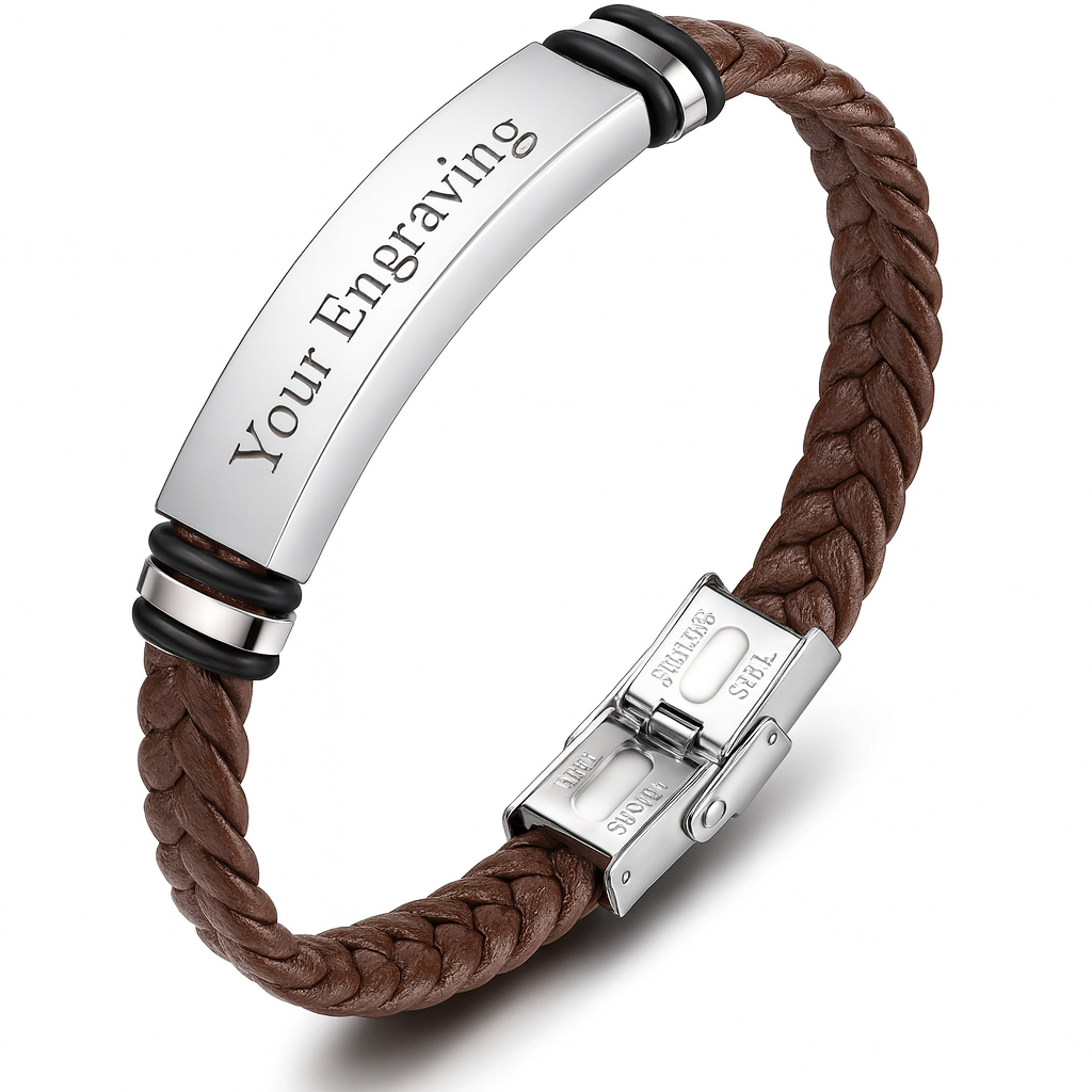 MochaBangle – Brown Leather Bangle Bracelet