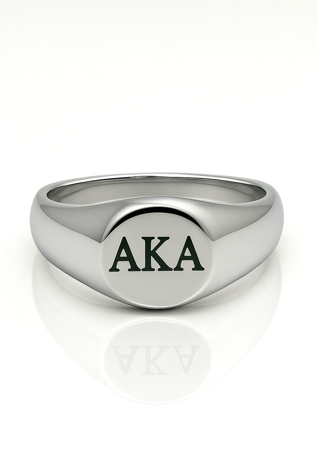 Imperial Legacy Round Signet Ring – Alpha Kappa Alpha (AKA) Silver Edition