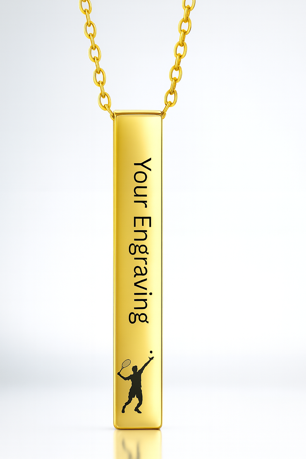 Legacy Precision™ Vertical Bar Necklace – Tennis Edition (Gold | Serve)