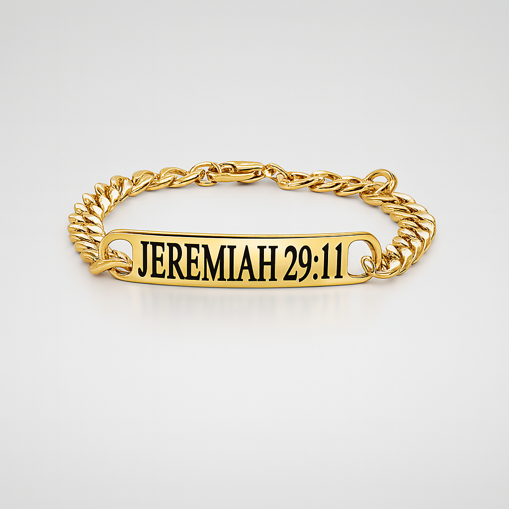 Jeremiah 29:11 Legacy Cuban Bracelet – Gold Edition