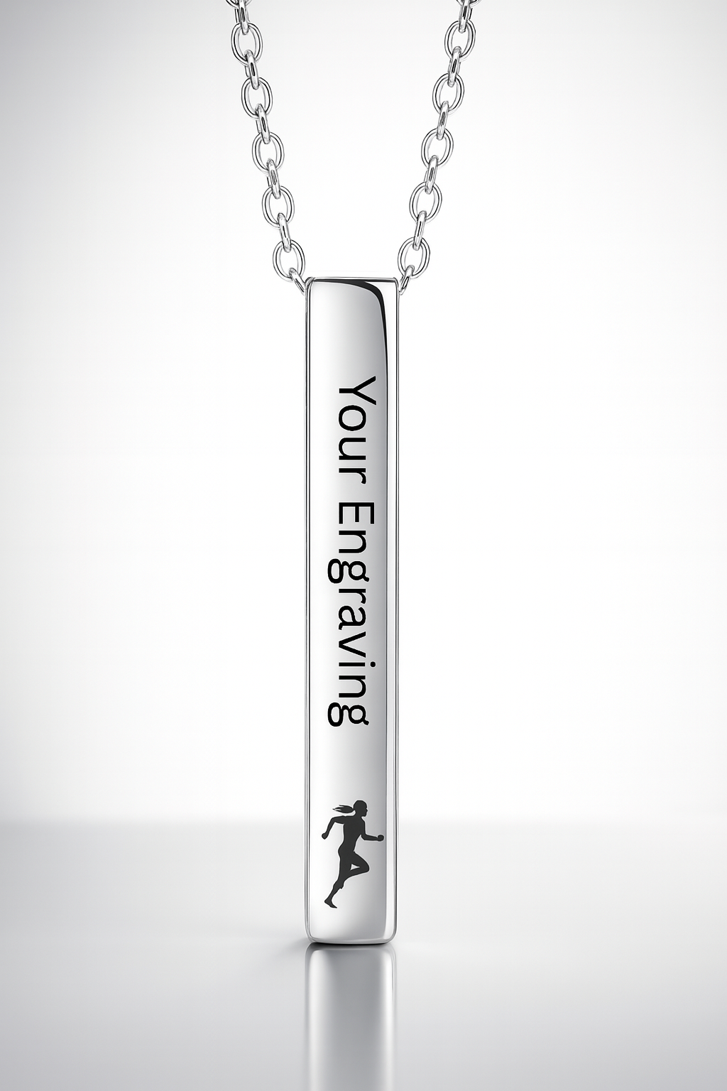 Legacy Precision™ Vertical Bar Necklace – Track Edition (Silver | Runner)