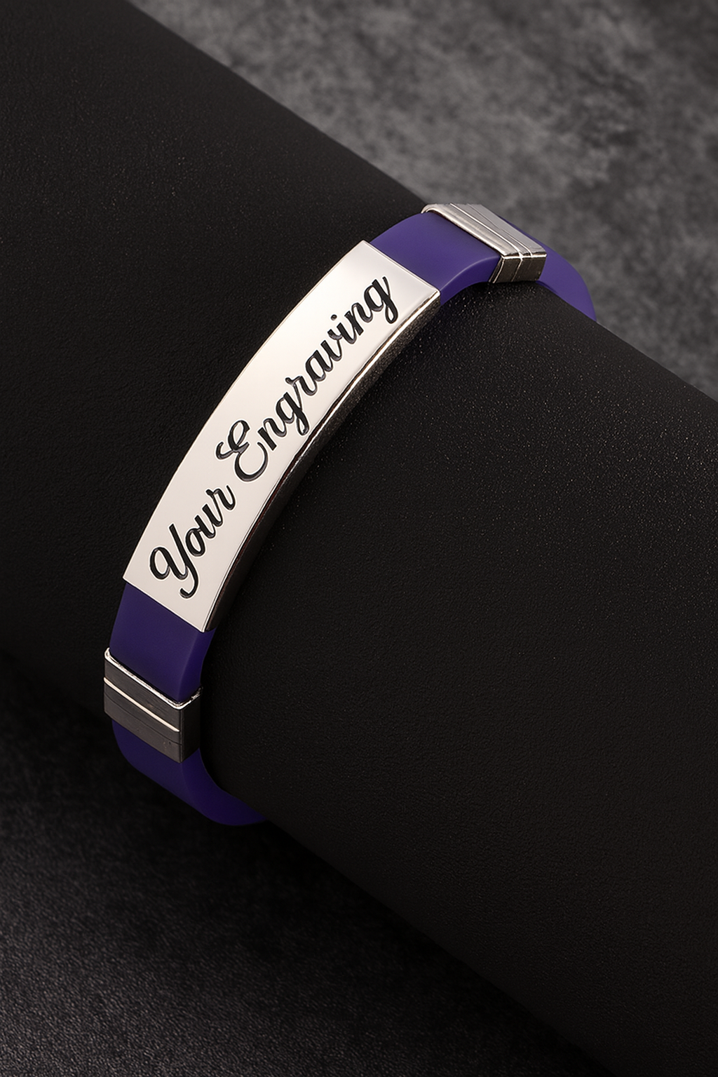 Vibe Fuel - Purple Active Silicone & Stainless Steel Bracelet