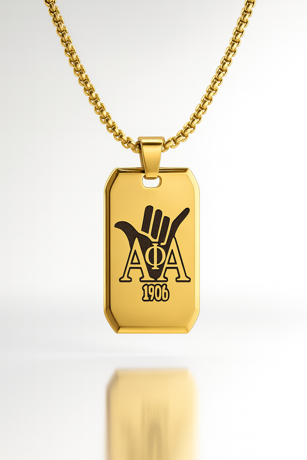 Imperial Legacy Dog Tag Necklace – Alpha Gold Edition