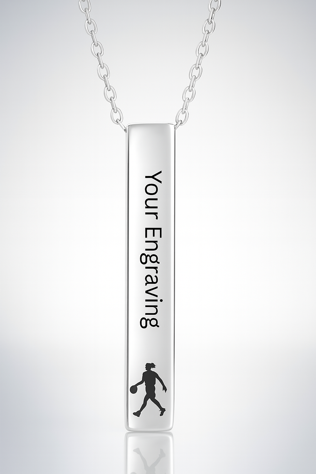 Legacy Drip™ Vertical Bar Necklace – Silver Edition