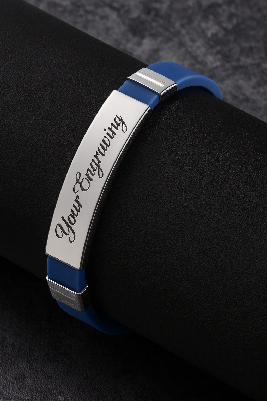 Titan Flow - Blue Active Silicone & Stainless Steel Bracelet