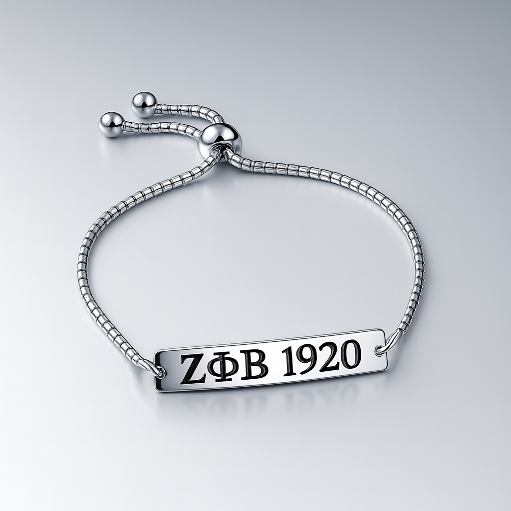 Zeta Prestige Adjustable Bar Bracelet – Silver Edition