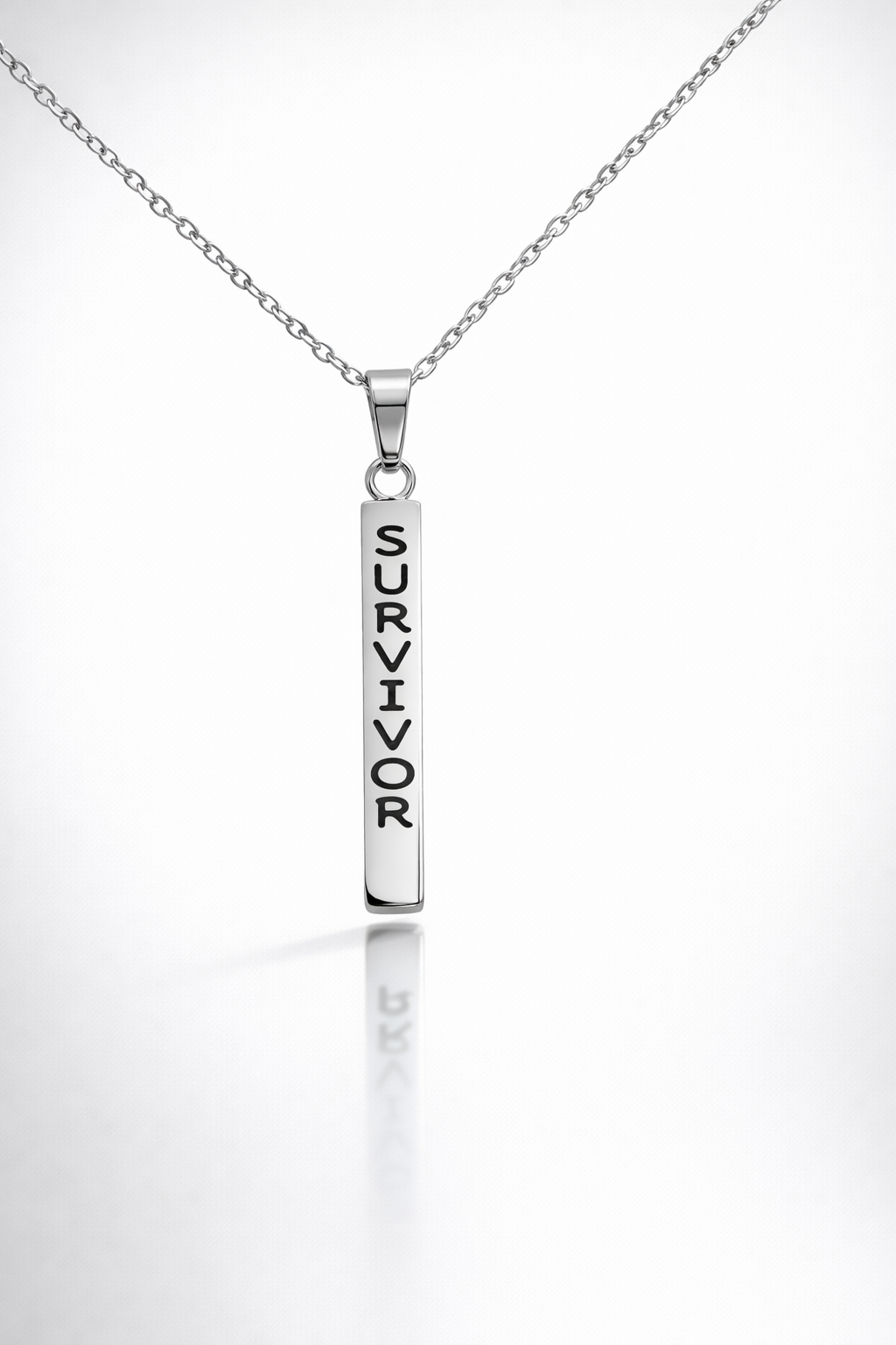The Survivor Legacy Bar Necklace – Silver Edition