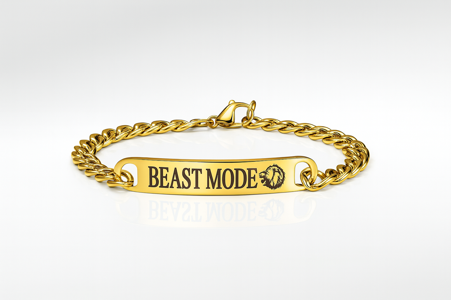 Beast Mode Legacy Cuban Bracelet – Gold Edition