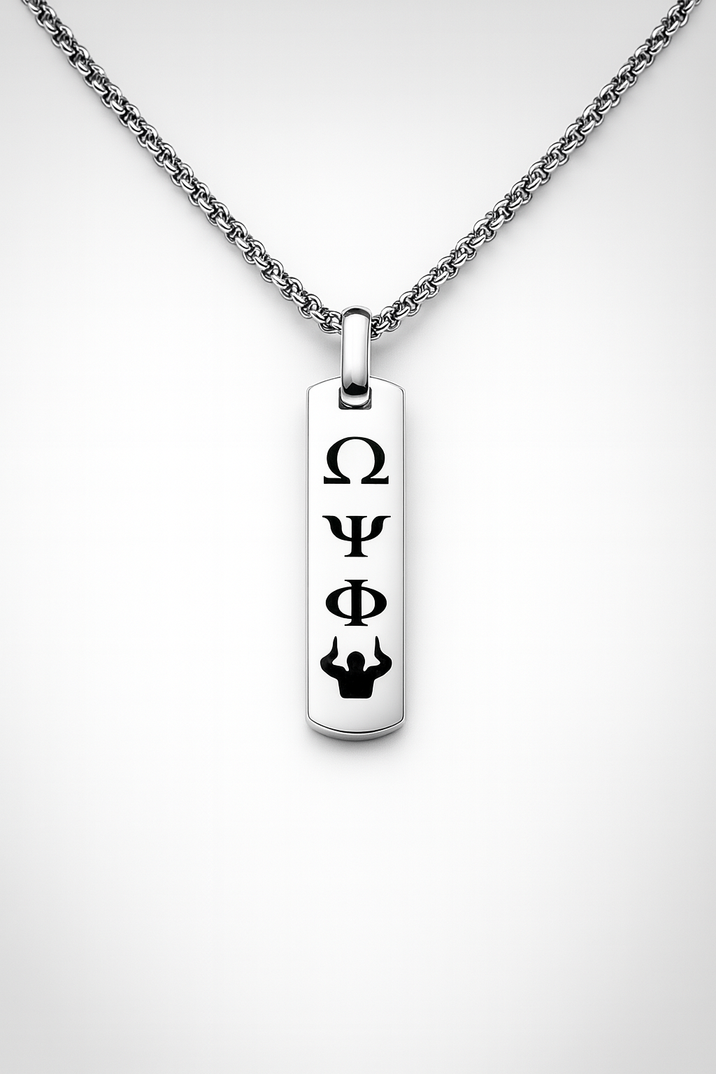 Imperial Legacy Vertical Bar Necklace – Omega Silver Edition