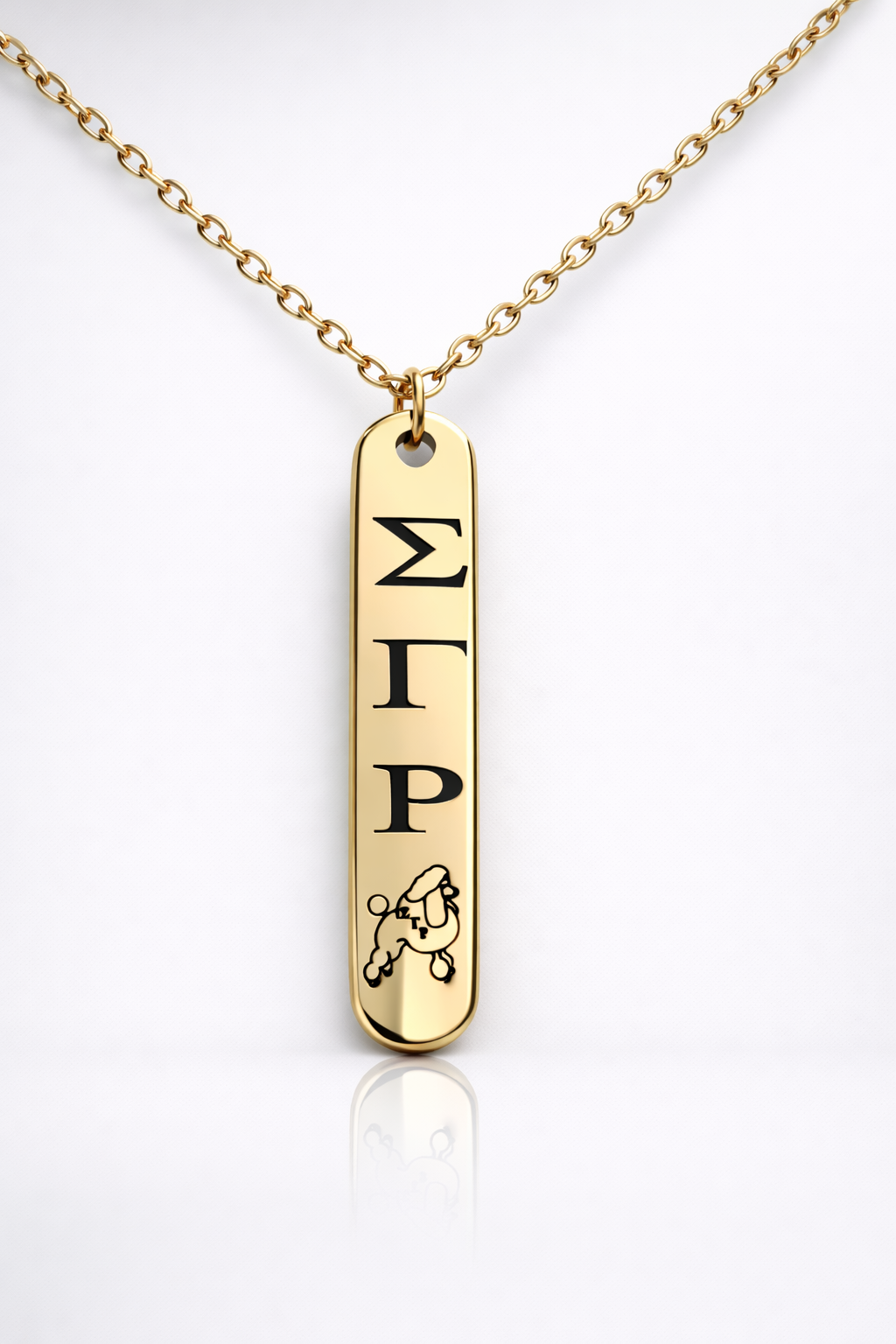 Sterling Signature Paddle Necklace – Gold Edition (Sigma Gamma Rho)