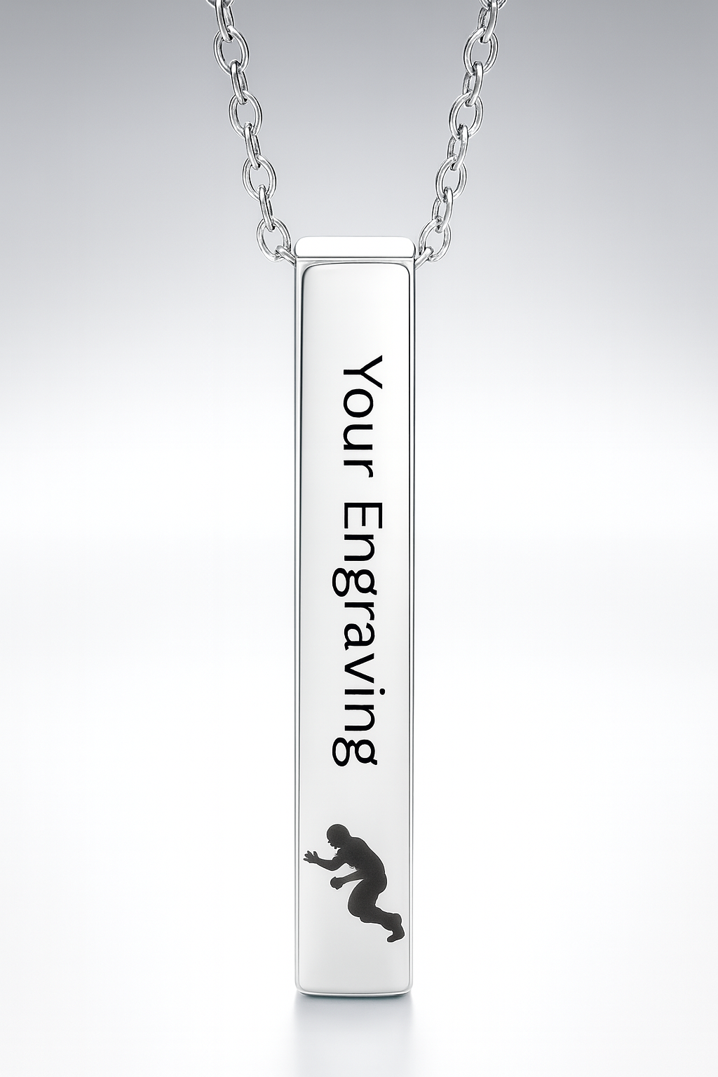 Legacy Guard™ Vertical Bar Necklace – Silver Edition