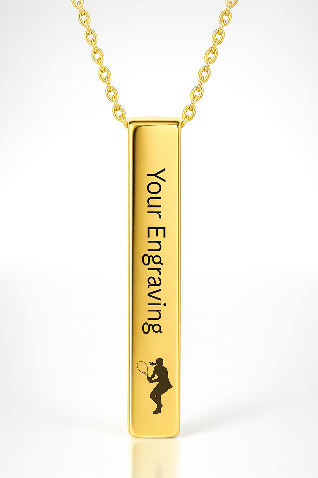 Legacy Precision™ Vertical Bar Necklace – Tennis Edition (Gold)