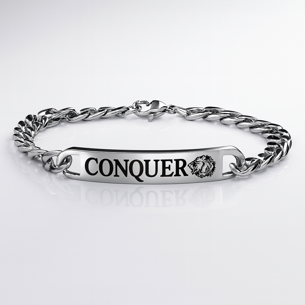 Conqueror Legacy Cuban Bracelet – Silver Edition