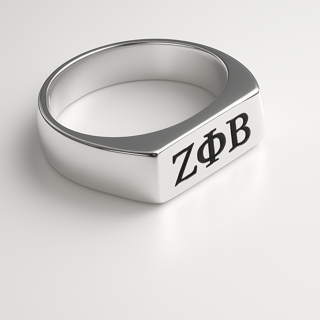 Zeta Prestige Horizontal Signet Ring – Silver Edition 