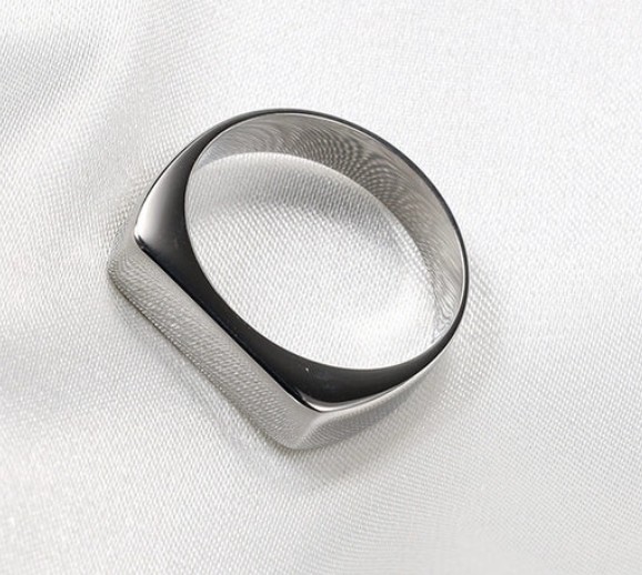 The Signature Silver Horizontal Bar Ring