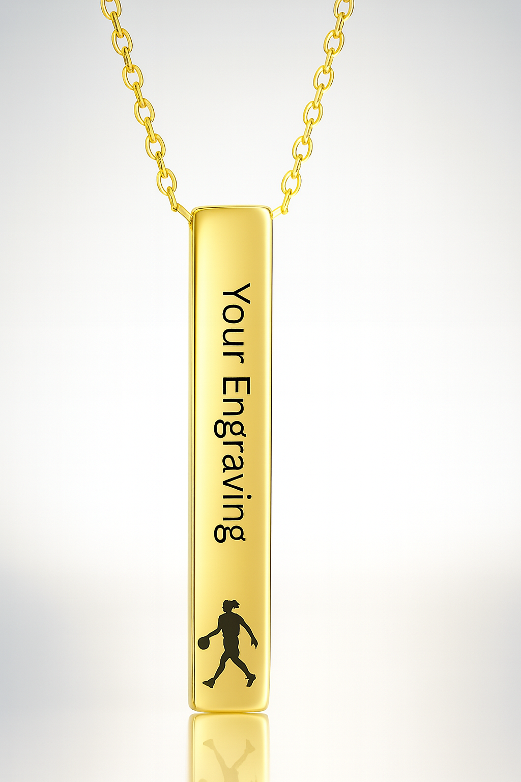 Legacy Drip™ Vertical Bar Necklace – Gold Edition