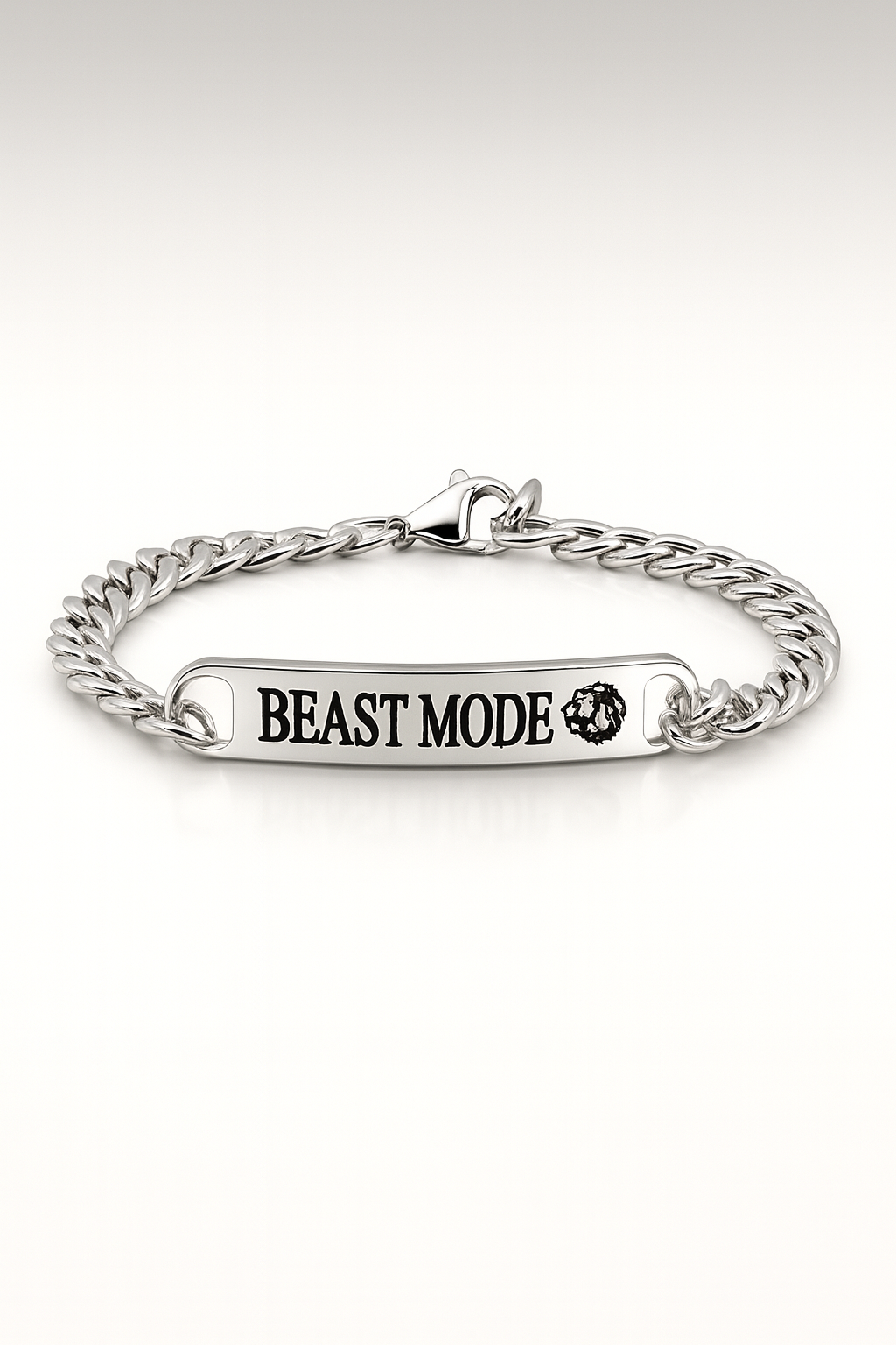 Beast Mode Legacy Cuban Bracelet – Silver Edition