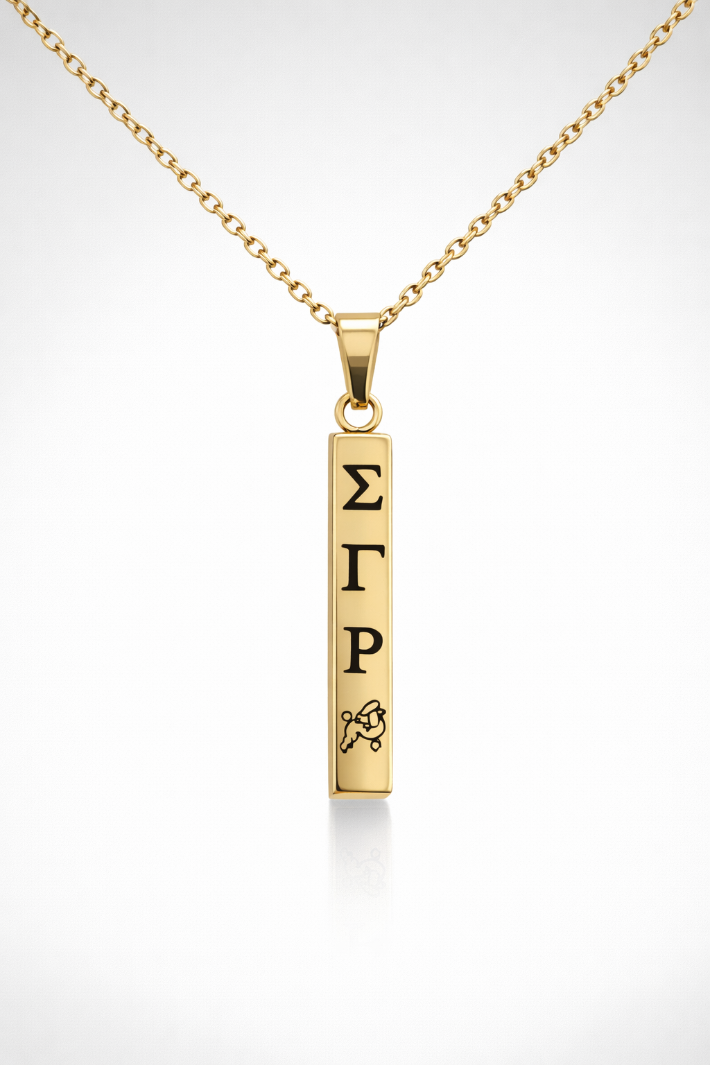 Radiant Legacy Bar Necklace – Gold Edition (Sigma Gamma Rho)
