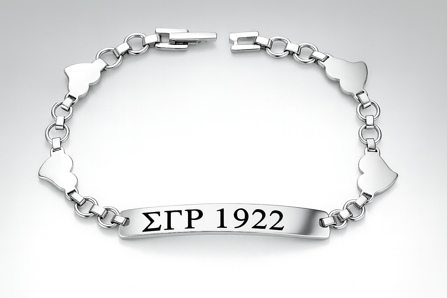 Sterling Heart Legacy Link Bracelet – Sigma Gamma Rho Edition