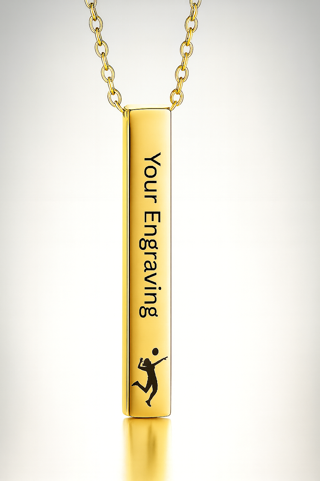 Legacy Precision™ Vertical Bar Necklace – Volleyball Edition (Gold | Player)