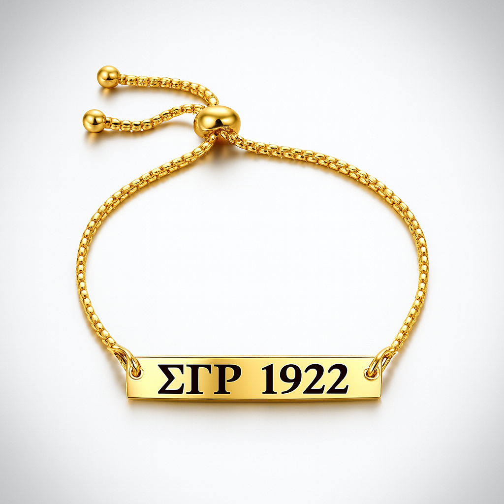 Golden Crest Legacy Bar Bracelet – Sigma Gamma Rho Edition