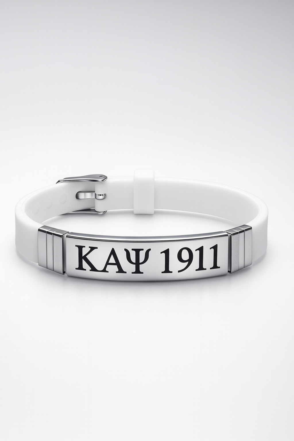 Legacy Bar Bracelet — Kappa Alpha Psi (1911 Edition | White & Silver)