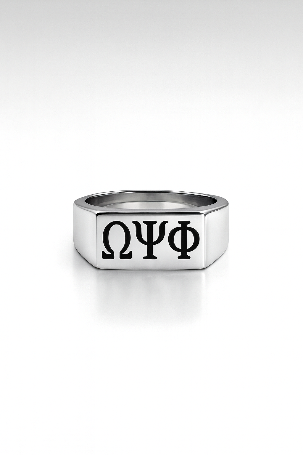 The Imperial Legacy Horizontal Signet Ring — Omega Psi Phi Silver Edition