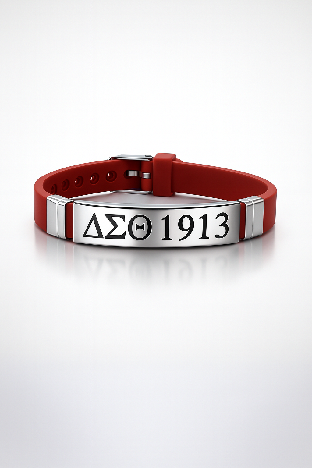 Delta Active Red – Silicone & Stainless Steel Bracelet