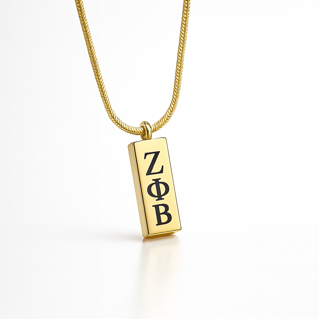 Zeta Prestige Gold Bar Necklace 