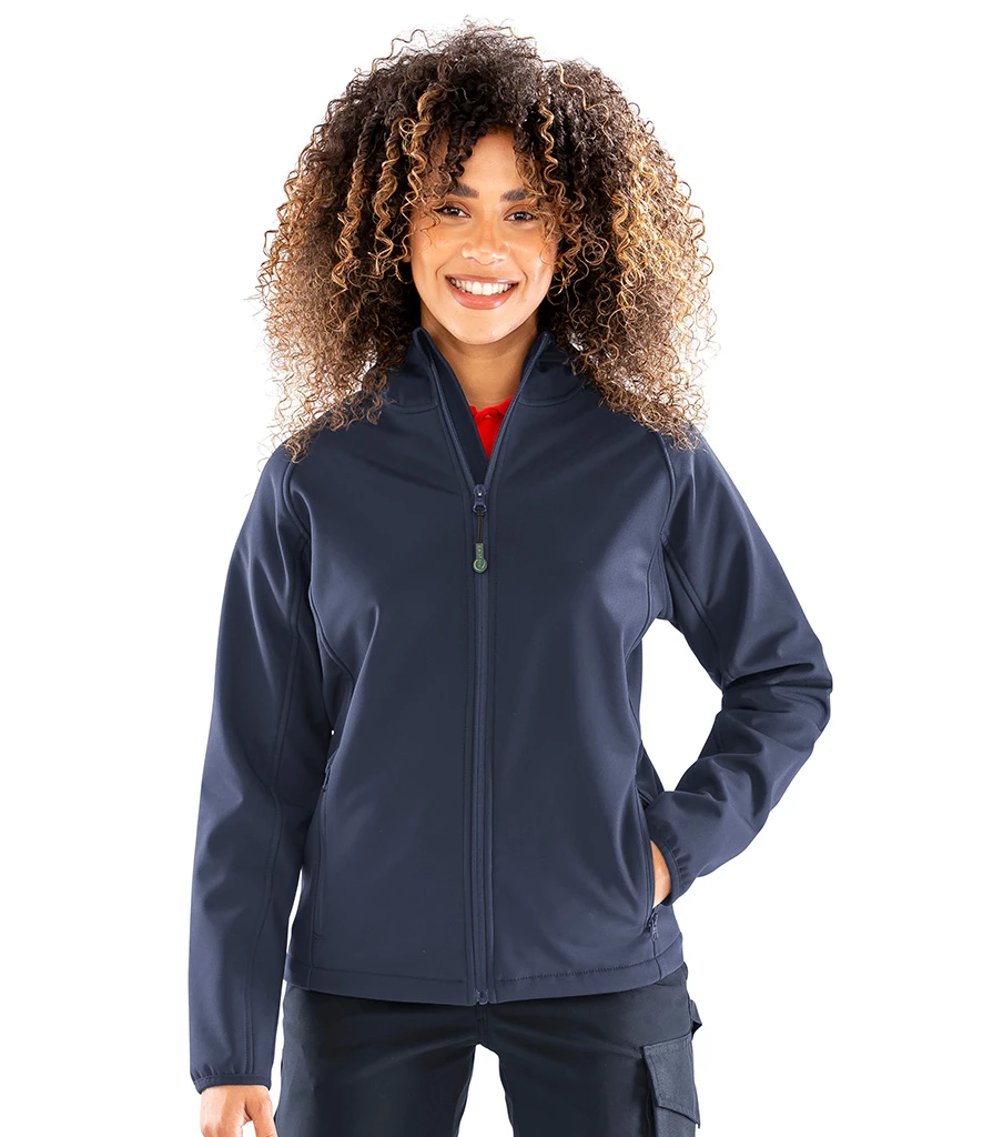 Result Recycled Ladies Three Layer Hooded Soft Shell Jacket