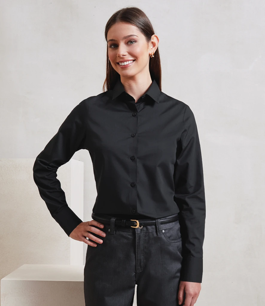 Premier Ladies Recyclight Long Sleeve Poplin Shirt
