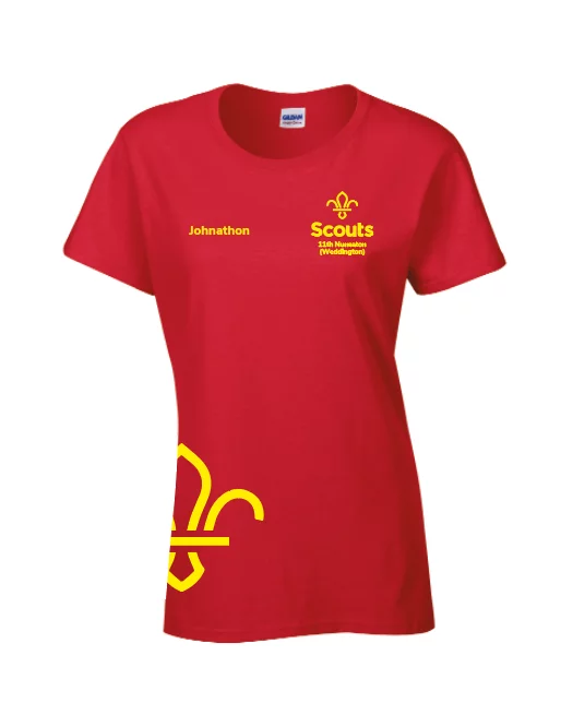 11th Nuneaton Scouts Ladies Fit T-shirt