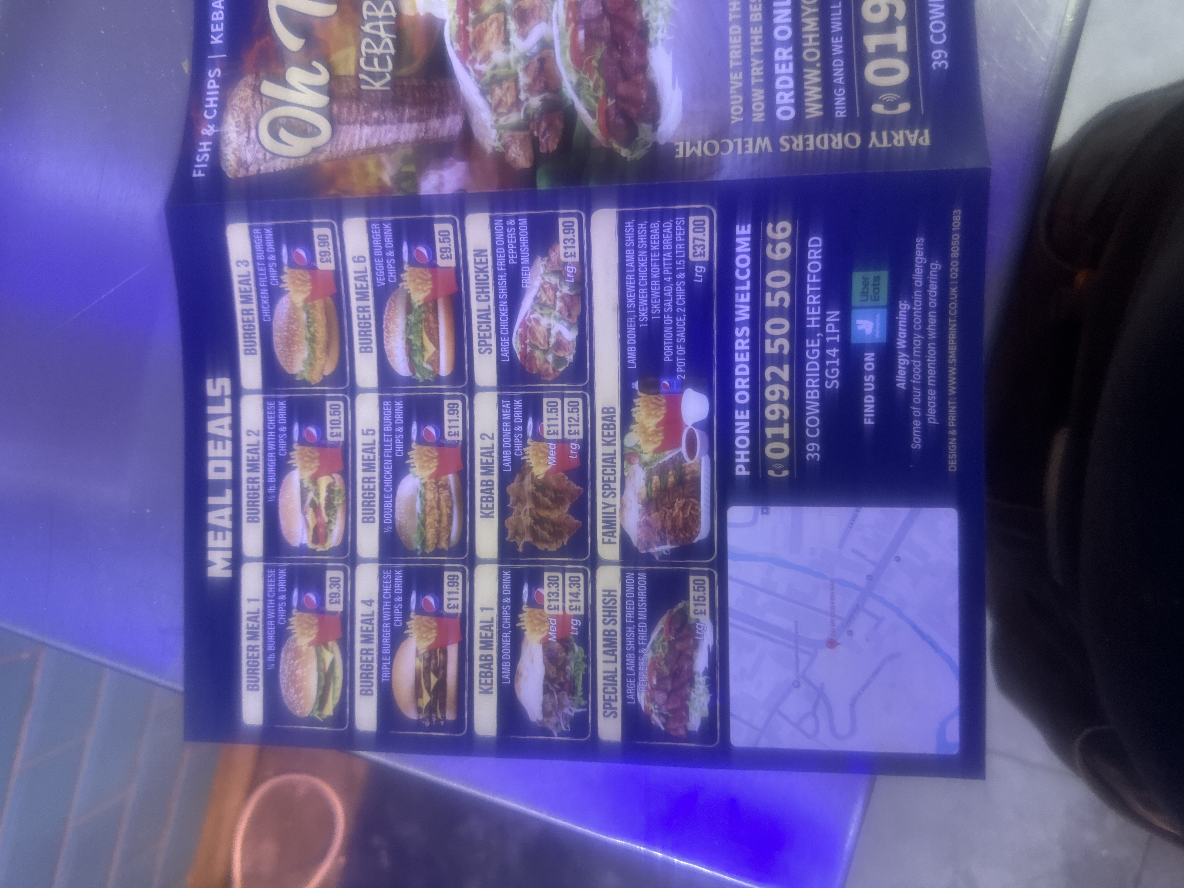 Meal Deals Menu