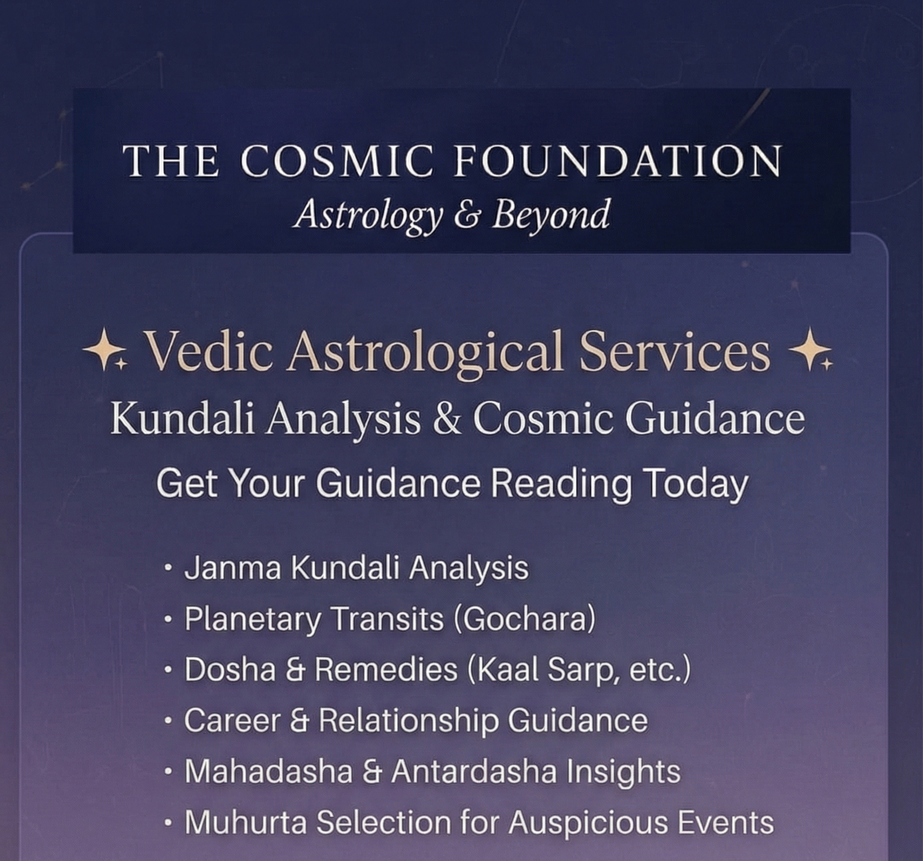 Vedic Astrological Services