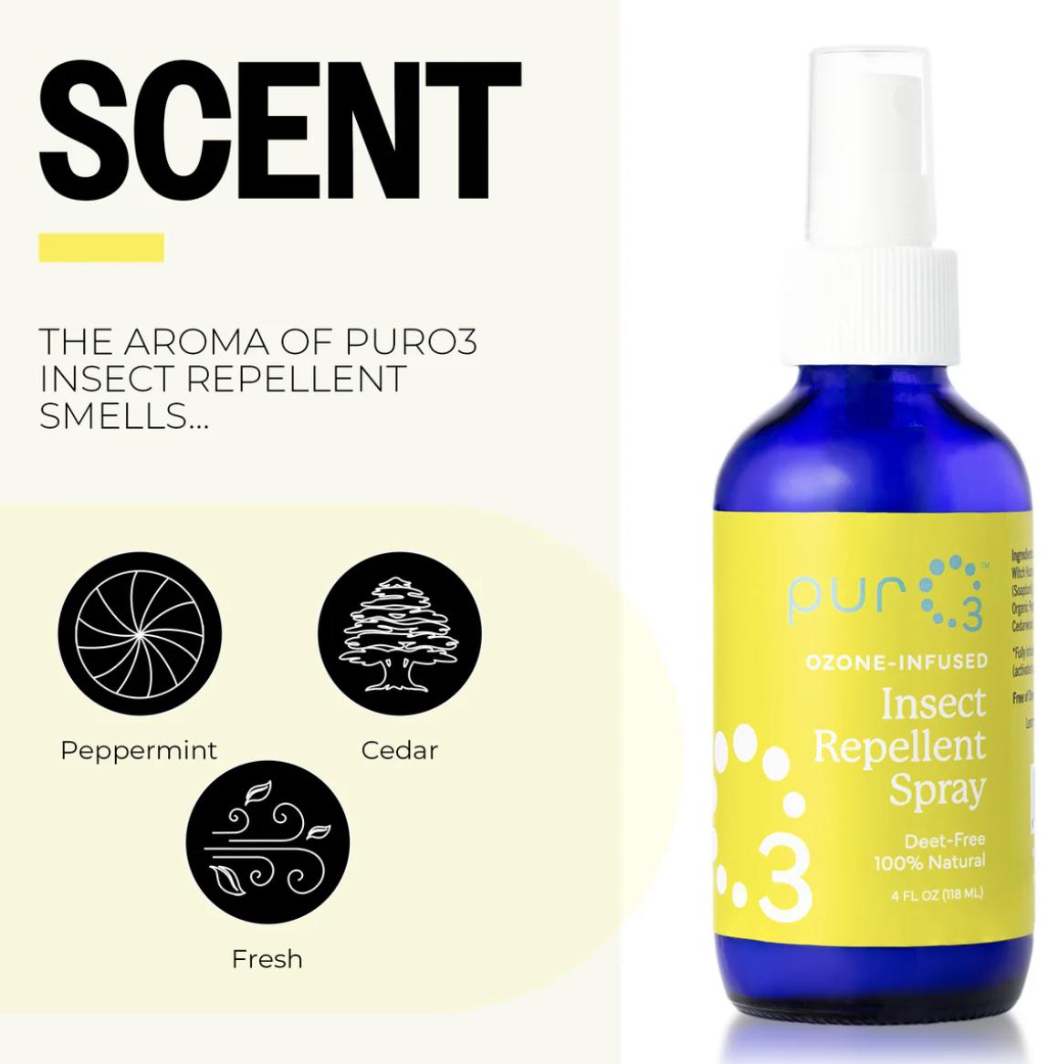 Puro3 Ozone-Infused Insect Repellent Spray