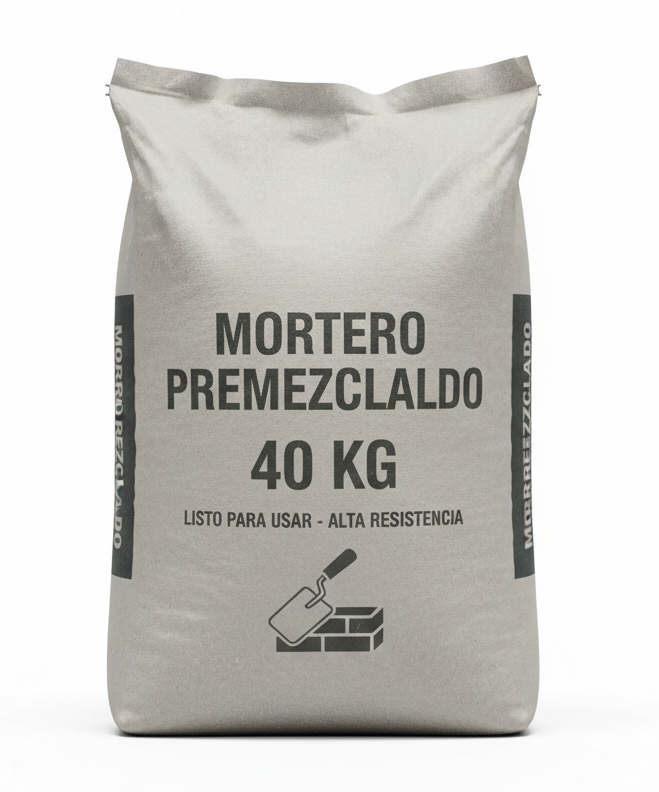 Mortero premezclado 40 kg