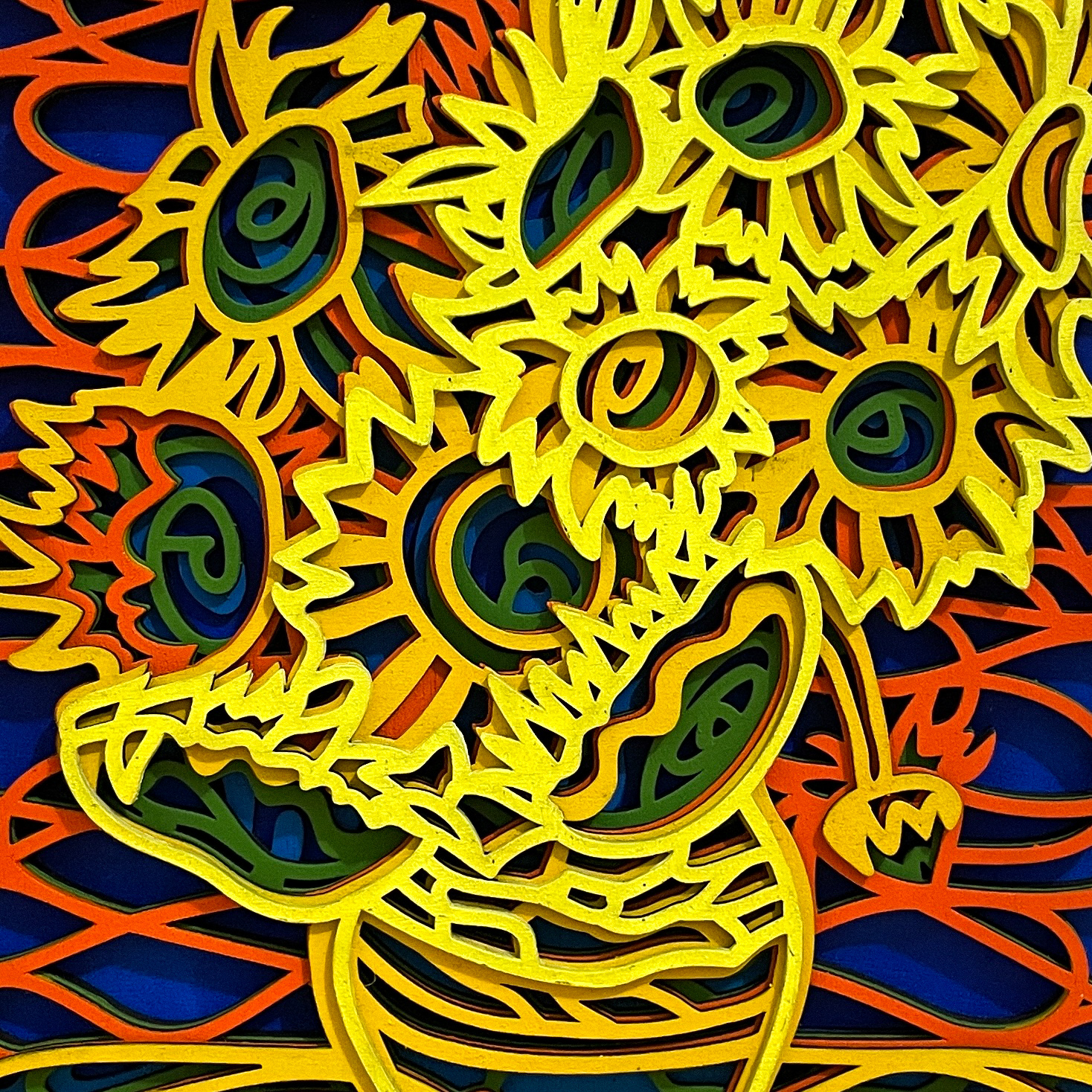 Jarrón de Girasoles