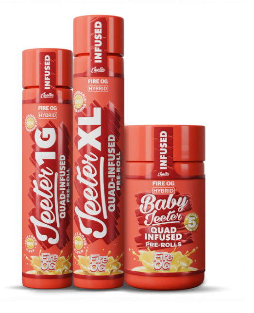 Jeeter 1G, Jeeter XL & Baby Jeeter – Fire OG (Hybrid)