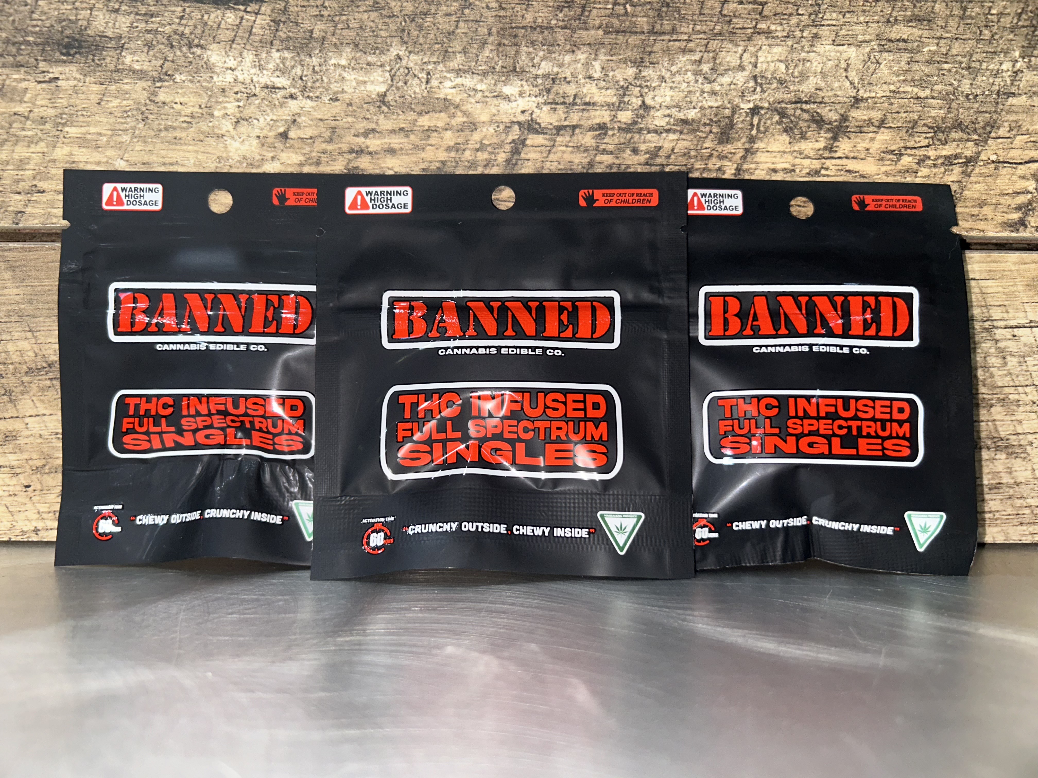 Banned –THC Infused Full Spectrum Singles 60 mg