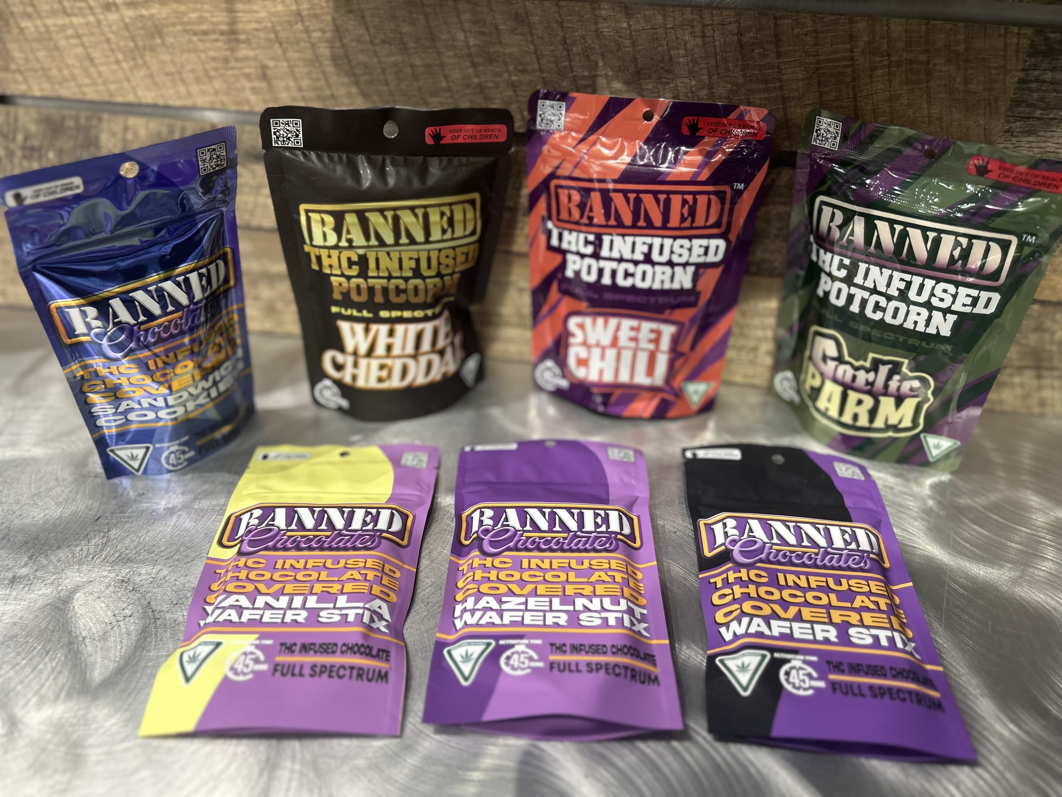 Banned THC Snacks & Edibles – Full Spectrum Variety 45mg
