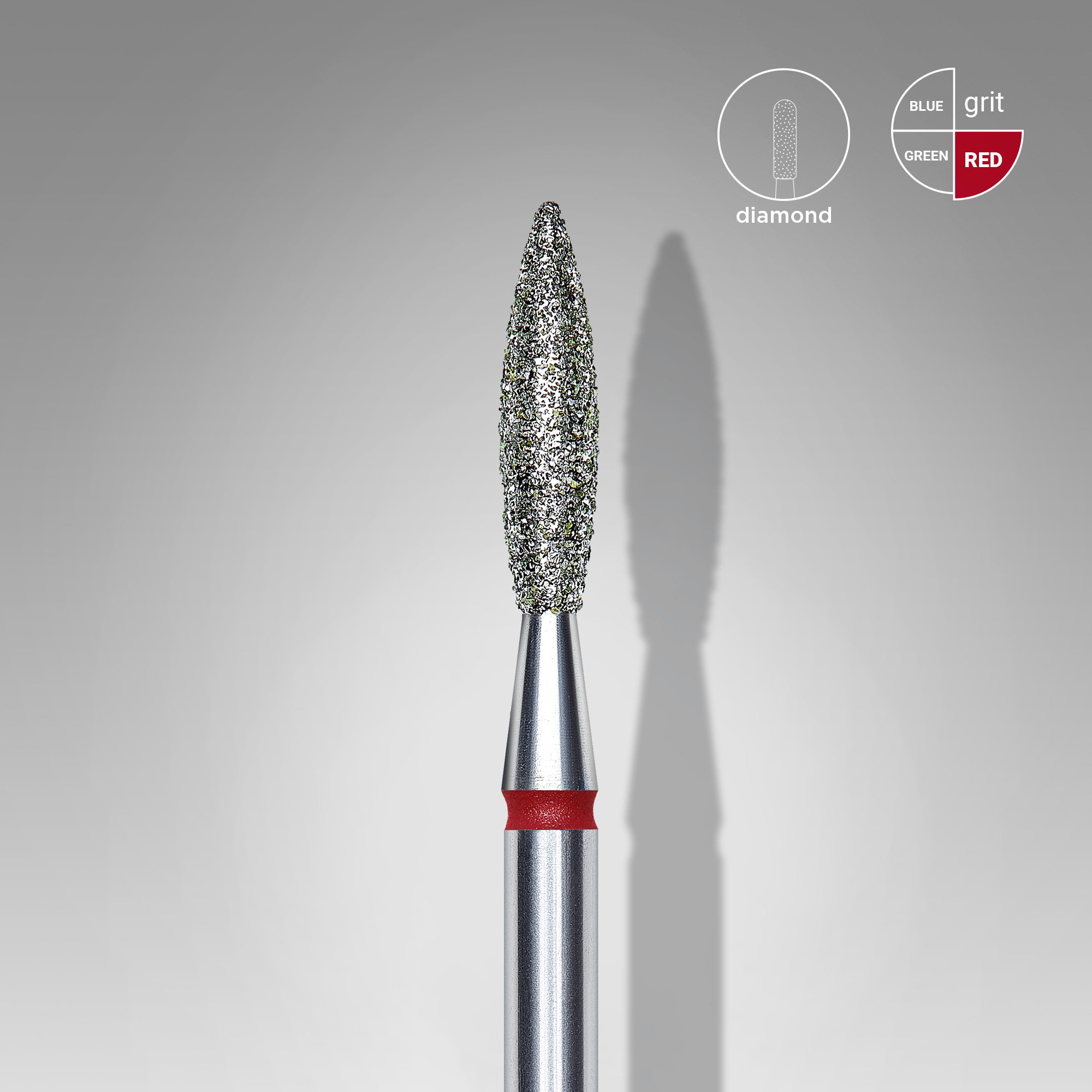 Fresa Diamante Flama 23/10 - rojo