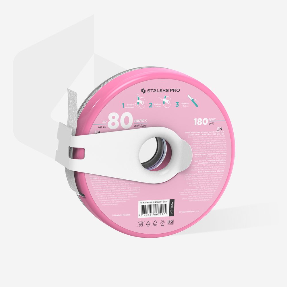 Estuche-dona de plástico EXPERT rollo de lima grano 180