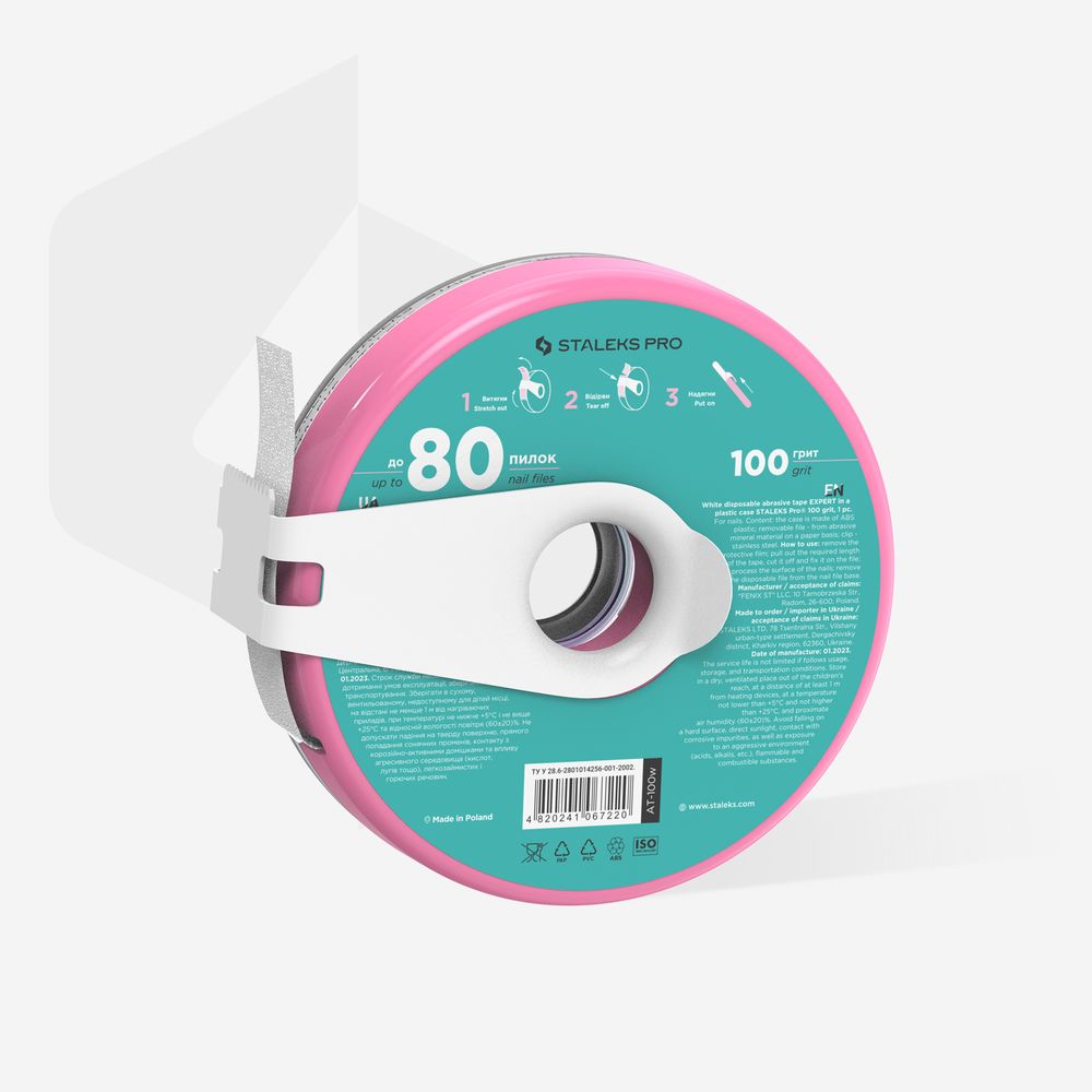 Estuche-dona de plástico EXPERT rollo de lima grano 100